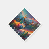 Weihnachts Winter Wonderland Ferienzeit Serviette (Ecke)