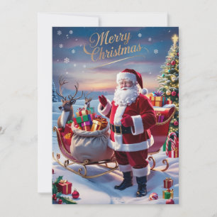 Weihnachts Winter Wonderland Flat Holiday Card Feiertagskarte