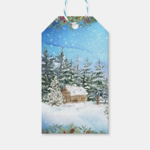 Weihnachts Winter Wonderland Geschenkanhänger