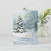 Weihnachts Winter Wonderland Holiday Wedding Einladung (Stehend Vorderseite)