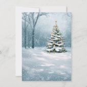 Weihnachts Winter Wonderland Holiday Wedding Einladung (Rückseite)