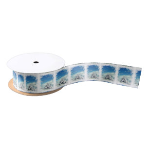 Weihnachts Winter Wonderland Ribbon Satinband