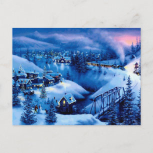 Weihnachts Winter Wonderland Winterlandschaft Feiertagspostkarte