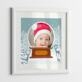 Weihnachts Winter Woodland Foto Schneeglobe Poster