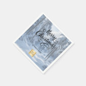 Weihnachts-Winter-Wunderland-Geschäftslogo Serviette (Ecke)
