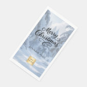 Weihnachts-Winter-Wunderland-Geschäftslogo Serviette (Ecke)