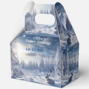 Weihnachts-Winter-Wunderland-Schneehase Geschenkschachtel