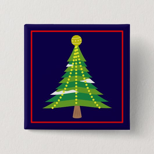 Weihnachts-Winterbaum mit Lichtern-15044 Button (Vorderseite)