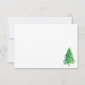 Weihnachts-Winterbaumwald Rett Datum Einladung (Rückseite)