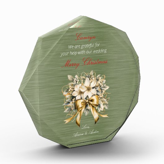 Weihnachts-Winterberry-Hochzeitsdekor Fotoblock (Links)