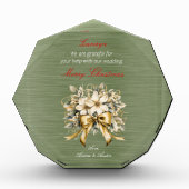 Weihnachts-Winterberry-Hochzeitsdekor Fotoblock (Vorderseite)