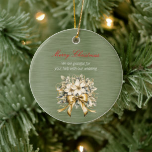 Weihnachts-Winterberry-Hochzeitsdekor Keramik Ornament