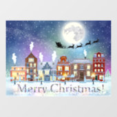 Weihnachts-Winterdorf Fensteraufkleber (Blatt)