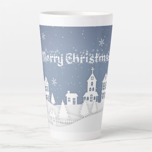 Weihnachts-Winterdorf Milchtasse (Vorderseite)