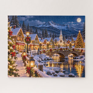 Weihnachts-Winterdorf Puzzle