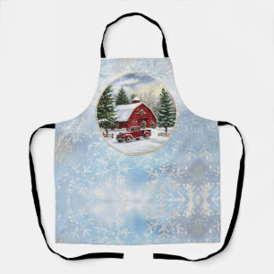 Weihnachts-Winterfarm Schürze