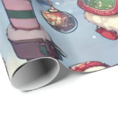 Weihnachts-Winterfeen Geschenkpapier (Rolleneckpunkt)
