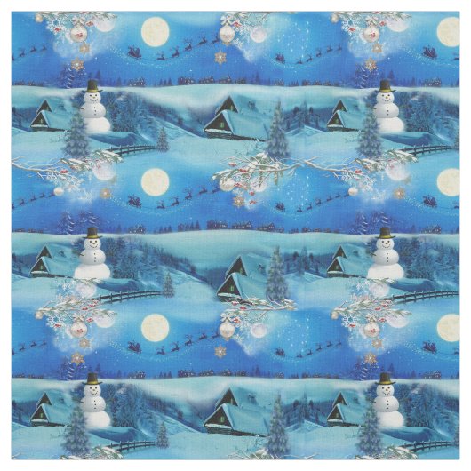 Weihnachts-Winterferien-Feier Stoff (Muster)