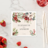 Weihnachts-Winterfloristik | Hochzeit Serviette (Beispiel)