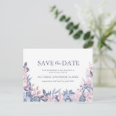 Weihnachts-Winterfolien Save the Date Einladungspostkarte (Stehend Vorderseite)