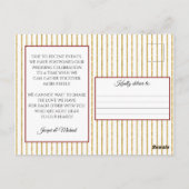 Weihnachts-Winterhochzeit verschoben Umschulung Postkarte (Rückseite)