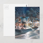 Weihnachts-Winterhütte Postkarte (Vorne/Hinten)