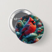 Weihnachts-/Winterkardinal Button (Vorne & Hinten)