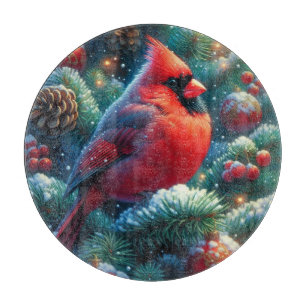 Weihnachts-/Winterkardinal  Schneidebrett