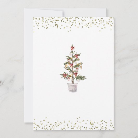 Weihnachts-Winterlager Bar Couple-Dusche Einladung (Rückseite)