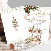 Weihnachts-Winterlager Bar Couple-Dusche Einladung