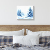 Weihnachts-Winterland Leinwanddruck (Insitu (Schlafzimmer))
