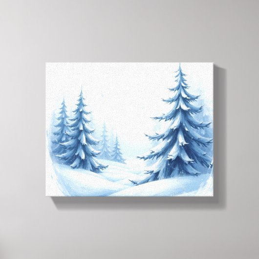 Weihnachts-Winterland Leinwanddruck (Vorderseite)