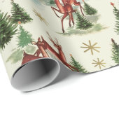 Weihnachts-Winterlandschaft Geschenkpapier (Rolleneckpunkt)