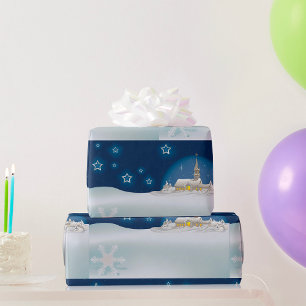 Weihnachts-Winterlandschaft Geschenkpapier
