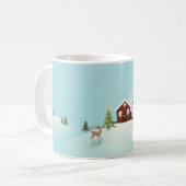 Weihnachts-Winterlandschaft Kaffeetasse (Vorderseite Links)