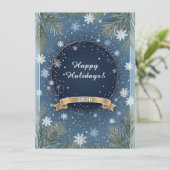 Weihnachts-Winterlandschaft Karte (Stehend Vorderseite)