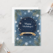 Weihnachts-Winterlandschaft Karte (Vorderseite/Rückseite Beispiel)