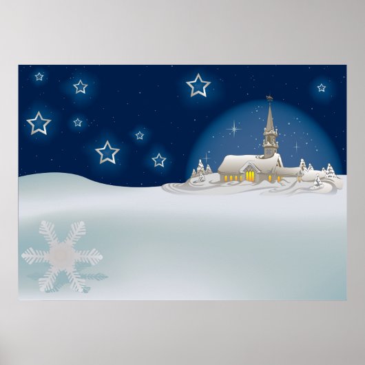 Weihnachts-Winterlandschaft Poster (Vorne)