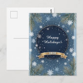 Weihnachts-Winterlandschaft Postkarte (Vorne/Hinten)