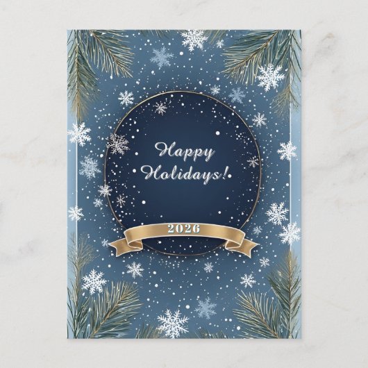 Weihnachts-Winterlandschaft Postkarte (Vorderseite)