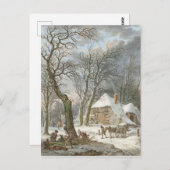 Weihnachts-Winterlandschaft Postkarte (Vorne/Hinten)