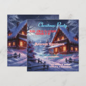 Weihnachts-Winterlandschaft Weihnachts-Party Einladung (Vorne/Hinten)