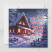 Weihnachts-Winterlandschaft Weihnachts-Party Einladung (Rückseite)