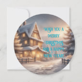 Weihnachts-Winterlandschaft Weihnachts-Party Einladung (Rückseite)