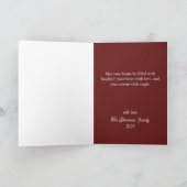 Weihnachts-Winterlandschaft Weihnachtskarte Feiertagskarte (Innenseite)