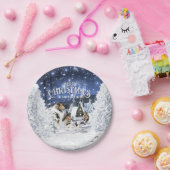 Weihnachts-Wintermärchen, Colliese und Lämmer - Pappteller (Party)