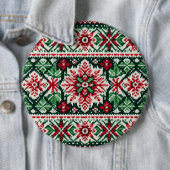 Weihnachts-/Wintermesse Rot & Grün Button (Beispiel)