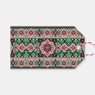 Weihnachts-/Wintermesse Rot & Grün Geschenkanhänger