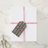 Weihnachts-/Wintermesse Rot & Grün Geschenkanhänger (Mit Garn)
