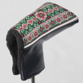 Weihnachts-/Wintermesse Rot & Grün Golf Headcover (3/4 Vorderseite)